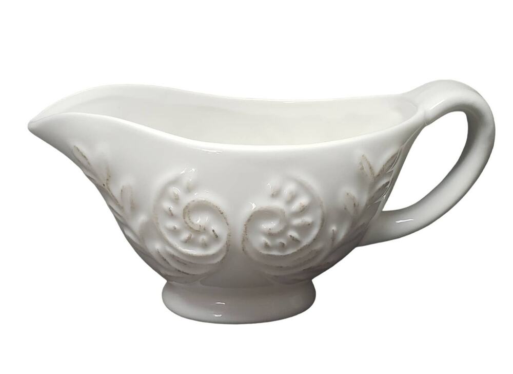 Avon Vintage Gravy Boat / Serving Bowl Dish with Scroll Design Kitchen Decor
